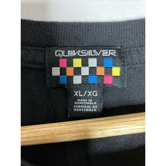 Quiksilver Men's XL Black T-Shirt Abstract Surf - Picture 3 of 6